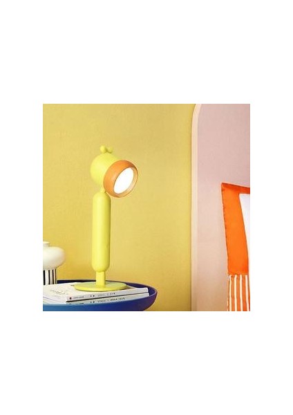 Sld Çocuklar Masa Lambası Mini Sevimli Dokunuş Masaüstü Gece Işık Led Başucu Çalışma Çalışma Okuma Lambası Karartma Bebek Işık Lambaları USB Şarj (YELLOW8094B) (Yurt Dışından)