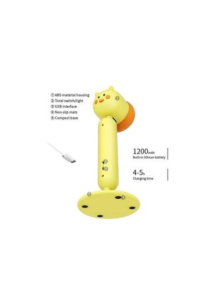 Sld Çocuklar Masa Lambası Mini Sevimli Dokunuş Masaüstü Gece Işık Led Başucu Çalışma Çalışma Okuma Lambası Karartma Bebek Işık Lambaları USB Şarj (YELLOW8094B) (Yurt Dışından)