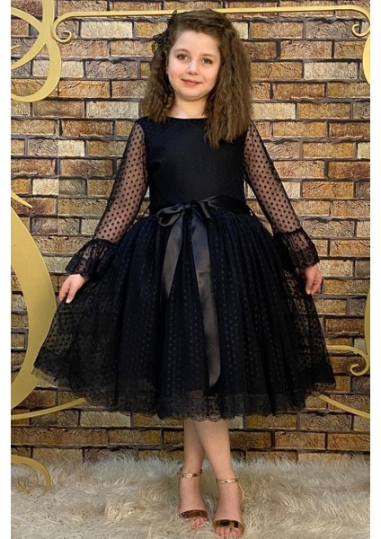 Siyah Prenses Model Çocuk Abiye