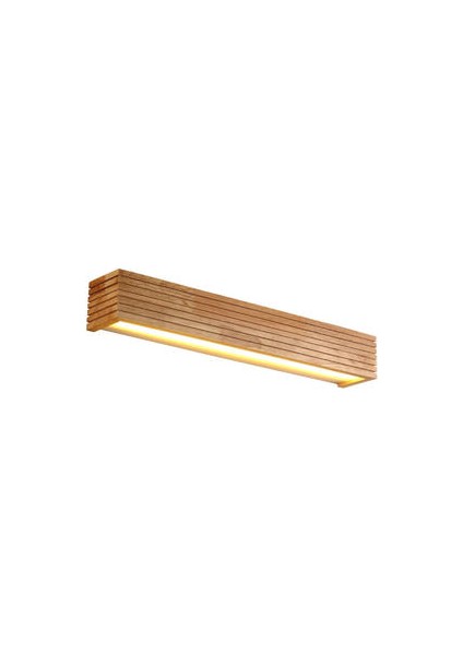 6 W Masif Ahşap Duvar Lambası Yatak Odası Başucu Lambası Led Ahşap Lamba (Sıcak Işık) (Yurt Dışından)