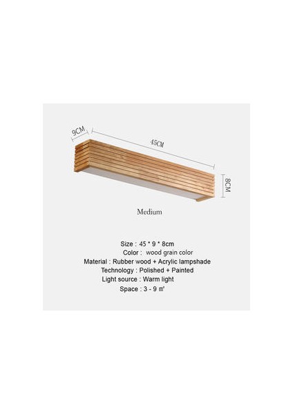 6 W Masif Ahşap Duvar Lambası Yatak Odası Başucu Lambası Led Ahşap Lamba (Sıcak Işık) (Yurt Dışından) modelleri