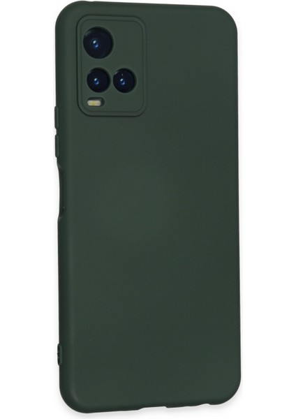 Vivo Y33S Kılıf Lansman Içi Kadife Lüx Tasarım Silikon Kapak - Koyu Yeşil fiyatları