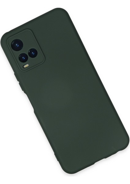 Vivo Y33S Kılıf Lansman Içi Kadife Lüx Tasarım Silikon Kapak - Koyu Yeşil modelleri
