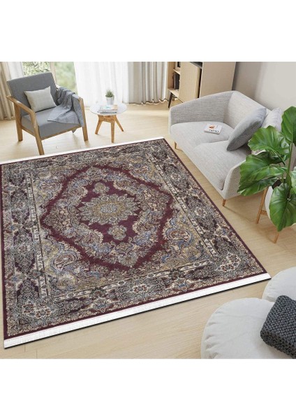 Sılk Serisi 5156B Kemik-Bordo 200X300