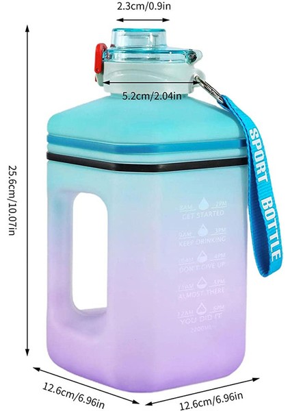 2200 ml Büyük Kapasiteli Su Matarası (Yurt Dışından) modelleri