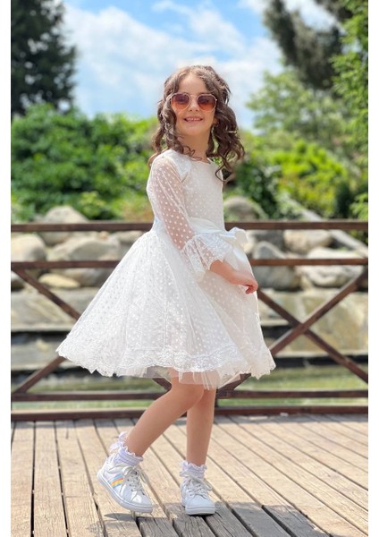 Beyaz Prenses Model Çocuk Abiye