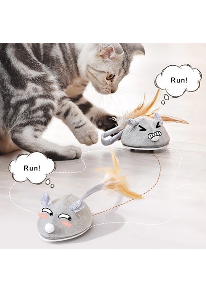 Peluş Kedi Fare Oyuncağı (Yurt Dışından)