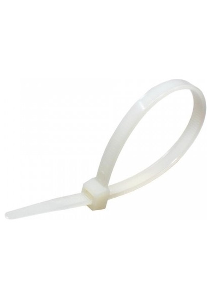 Plastik Kilitli Kelepçe Beyaz 3,6*200
