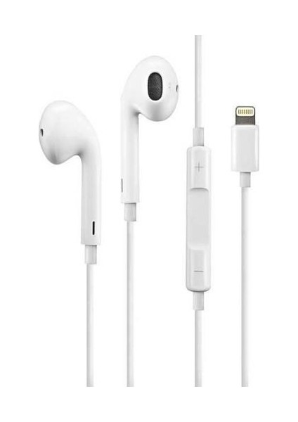 I7 Lighthing To Stereo Earphone Kablolu Kulaklık Beyaz