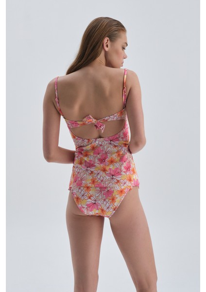 Sarı - Pembe Normal Bel Bikini Alt