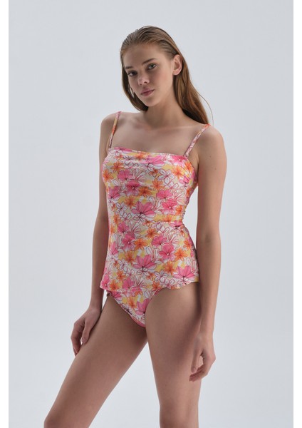 Sarı - Pembe Normal Bel Bikini Alt