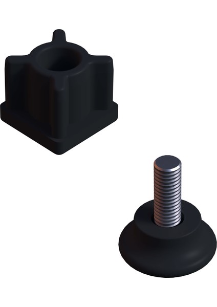 Ayarlı Vidalı Plastik Profil Rotil Ayak 25X25