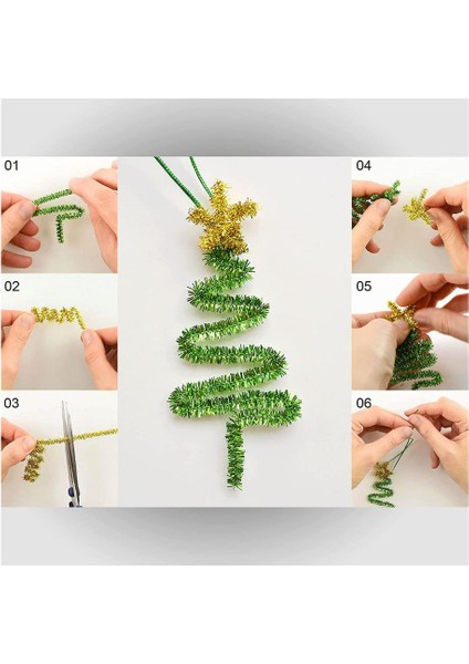 Metalik Şönil Renkli 50 cm 50'li 1 Paket Artlantis 50 cm Renkli Metalik Tüylü Tel 50 Li 1 Paket indirimleri