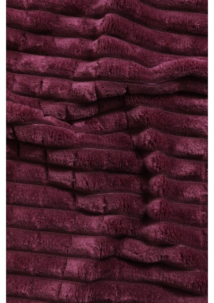 Merinos Modern Line 3 Parça Battaniye Seti - Mor
