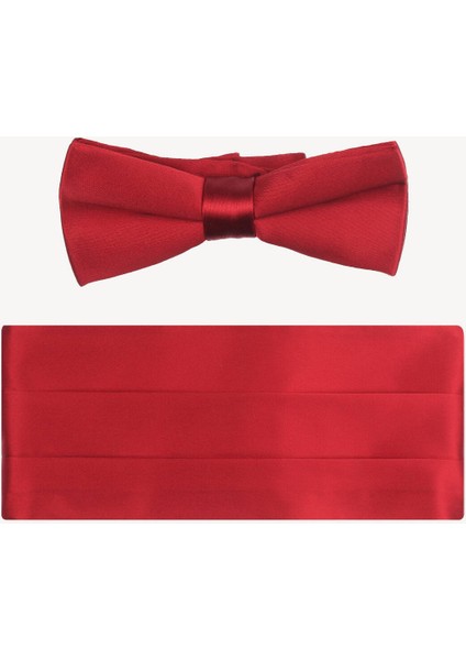 Erkek Kırmızı Damatlık Kuşak Takım