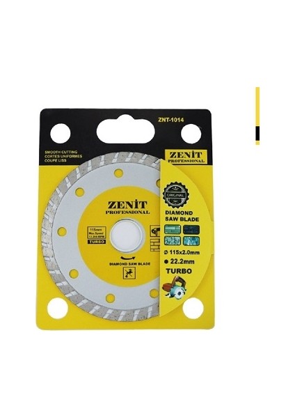 Kesici Disk Taşlama Diskim Mermer Granit Seramik Kesmek Için ZNT-1014 115*2*22,22MM Zenit