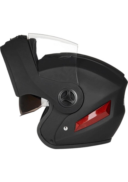 Motosiklet Çift Visor Flip Up Modüler Tam Yüz Kask Yetişkinler İçin Bir Boyut Mat Siyah (Yurt Dışından) fiyatları