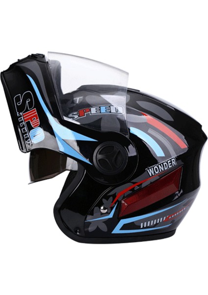Tam Yüz Flip Up Motosiklet Kask Motocross Helm Hafif Off-Road Siyah (Yurt Dışından) fiyatları
