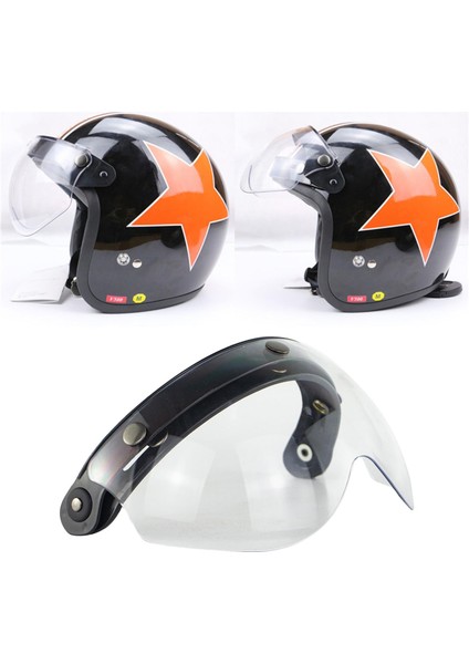 3 Düğme Motosiklet Kaskları İçin Shield Visor Lens 125 cm. (Yurt Dışından) modelleri