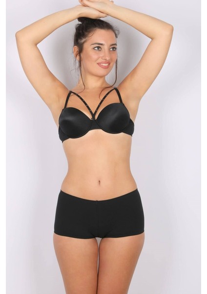 Wogi 5002 Kadın Pamuk Cotton Lazer Kesim Dikişsiz Short