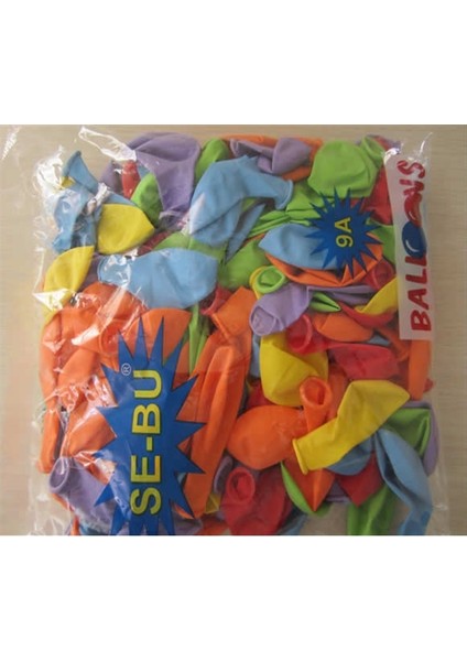 Karışık Renkli Balon 100 Adet 9 Inç