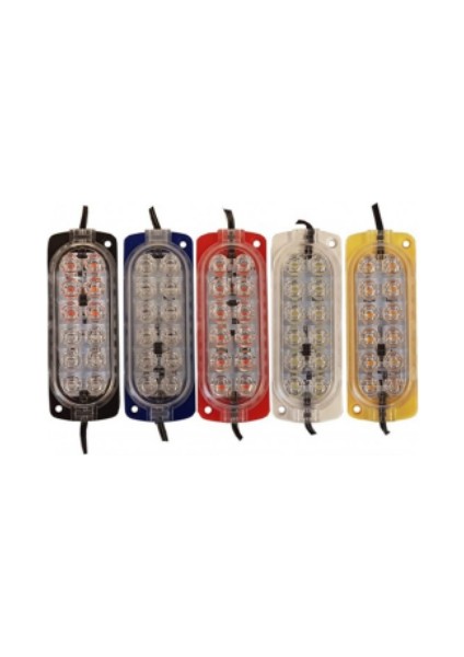 Çakar Animasyonlu 12V 12 Ledli Modül LED Ip 65 Beyaz