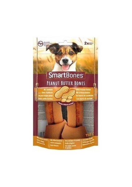 Smart Bones Smartbones Tavuklu Fıstık Ezmeli Medium Düğüm Kemik Köpek Ödülü 2'li 158 G