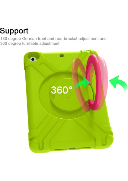 iPad 10.2 (2020) Için Tablet Kılıfı - Yeşil / Pembe (Yurt Dışından) fırsatları