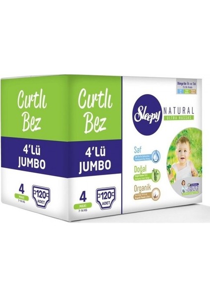Bebek Bezi 4 Numara Jumbo 120'LI