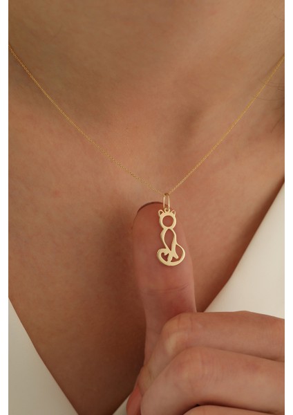 14 Ayar Altın Forze Zincir Kedi Kolye fiyatları