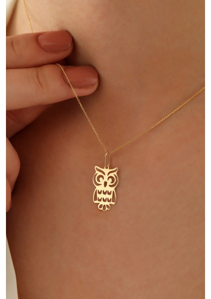 14 Ayar Altın Forze Zincir Baykuş Kolye fiyatları