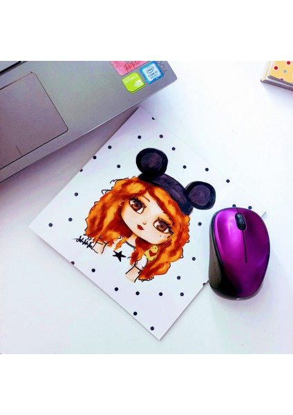 Miki Kız Kare Mouse Pad Mouse Altlığı