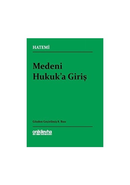 Medeni Hukuk'a Giriş