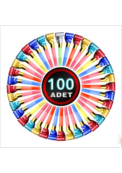 Parti Düdük Kaynana Dili, Çok Renkli - 100 Adet modelleri