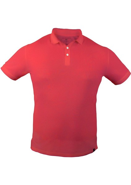Kurtka Polo Yaka Kırmızı T-Shirt L