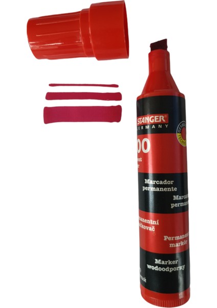 Stanger M700 4-8mm Jumbo Boy Permanent Marker Koli Kalemi Kırmızı
