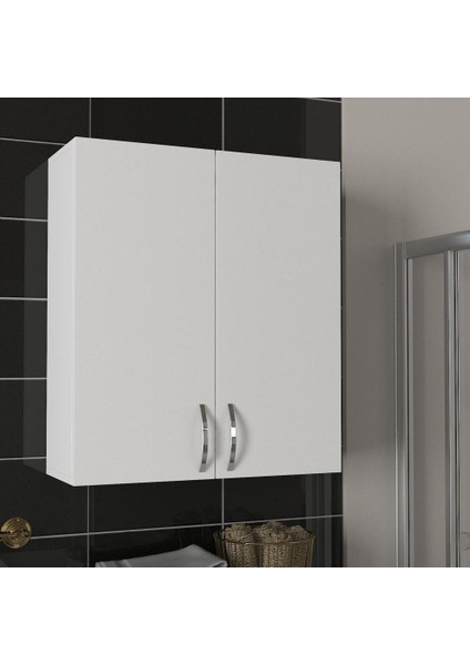 2 Kapaklı Çok Amaçlı Banyo ve Mutfak Dolabı 70X25X70 CM