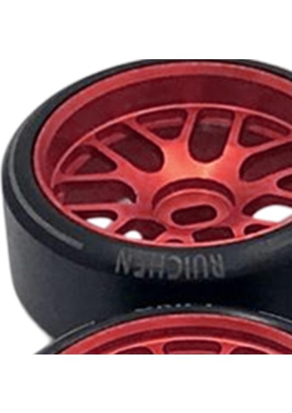 4pcs 1:28 Tekerlek Lastikleri Wltoys Için Kauçuk Lastik Seti Modifikasyonu K989 Paletli Kırmızı (Yurt Dışından)
