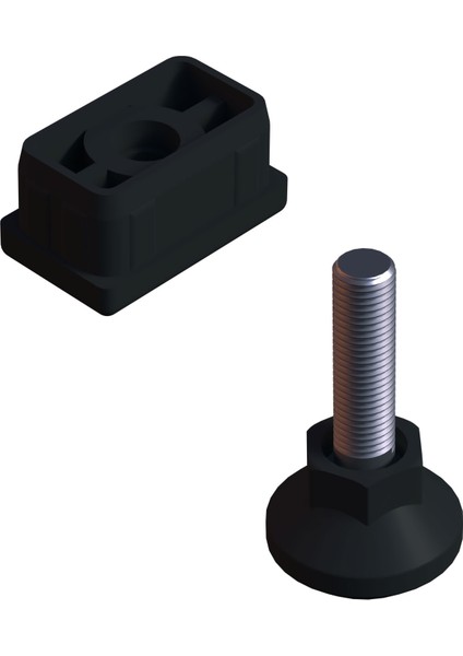 Ayarlı Vidalı Plastik Profil Rotil Ayak 30X50