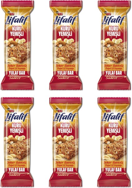 Lifalif Kuru Yemişli Yulaf Bar 35 g x 6 Adet