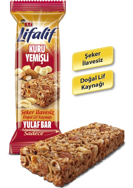 Lifalif Kuru Yemişli Yulaf Bar 35 g x 6 Adet