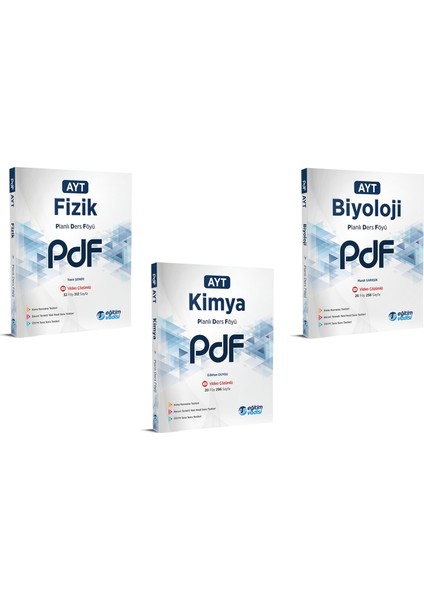 AYT Fizik Kimya Biyoloji PDF Planlı Ders Föyü Seti 2023