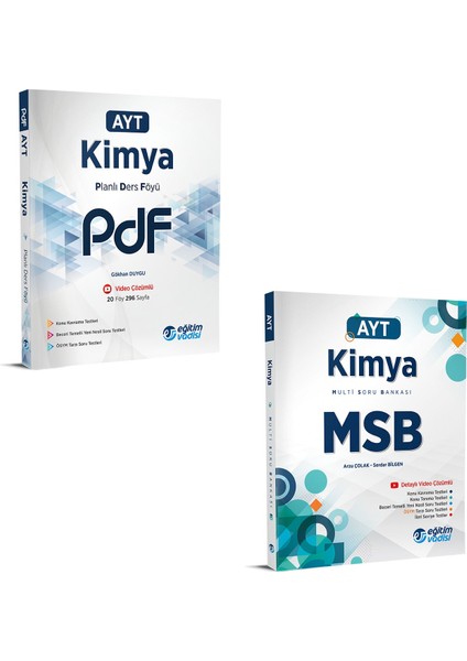 AYT Kimya PDF + MSB Seti 2 Kitap 2023