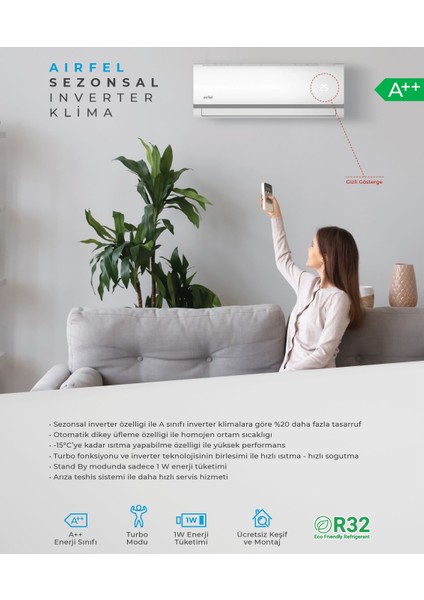 LTXM50N A++ 18000 BTU R32 Gaz Inverter Duvar Tipi Klima