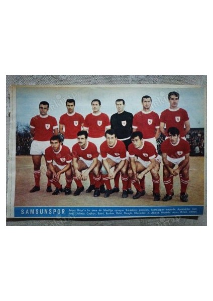 1967 Samsunspor  Futbol Takımı  Hayat Dergisi Orta Boy  Poster  24X16 cm