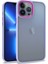 Apple iPhone 13 Pro Max Kılıf Flora Sert Silikon Arkası Cam Şeffaf Mor 1