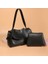 Moda Kadın Retro Hakiki Deri Inek Derisi Kompozit Tote Kova Omuz Crossbody Astarm Messenger Baget Lar Siyah Çanta (Yurt Dışından) 1
