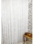 Çizgili Kullanıma Hazır 1/2 Seyrek Pile Tül Perde Tek Kanat - Ekru 100 x 240 cm 1
