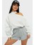 Mad Girls Gri Basic Şort MG1293 1