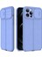 Casestreet Apple iPhone 12 Pro Kılıf Kamera Sürgülü Deri Dokulu Mat Silikon Mor 1